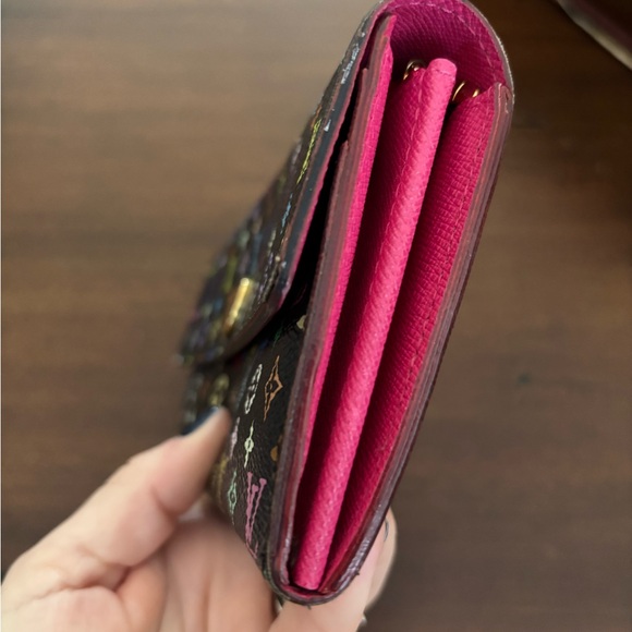 Louis Vuitton multicolor Sarah bifold long wallet pink interior - Picture 13 of 15